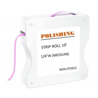 Plasdent Polishing Strip Roll, 19' , ( 1/8''W Medium), NON-STERILE.